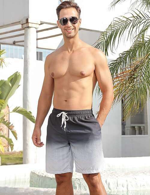 westwolf Men's Swim Trunks with Compression Liner 9" Quick Dry Board Shorts - Image 4