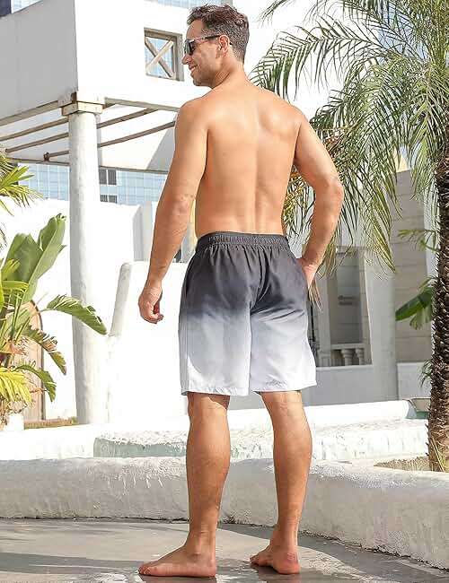 westwolf Men's Swim Trunks with Compression Liner 9" Quick Dry Board Shorts - Image 5