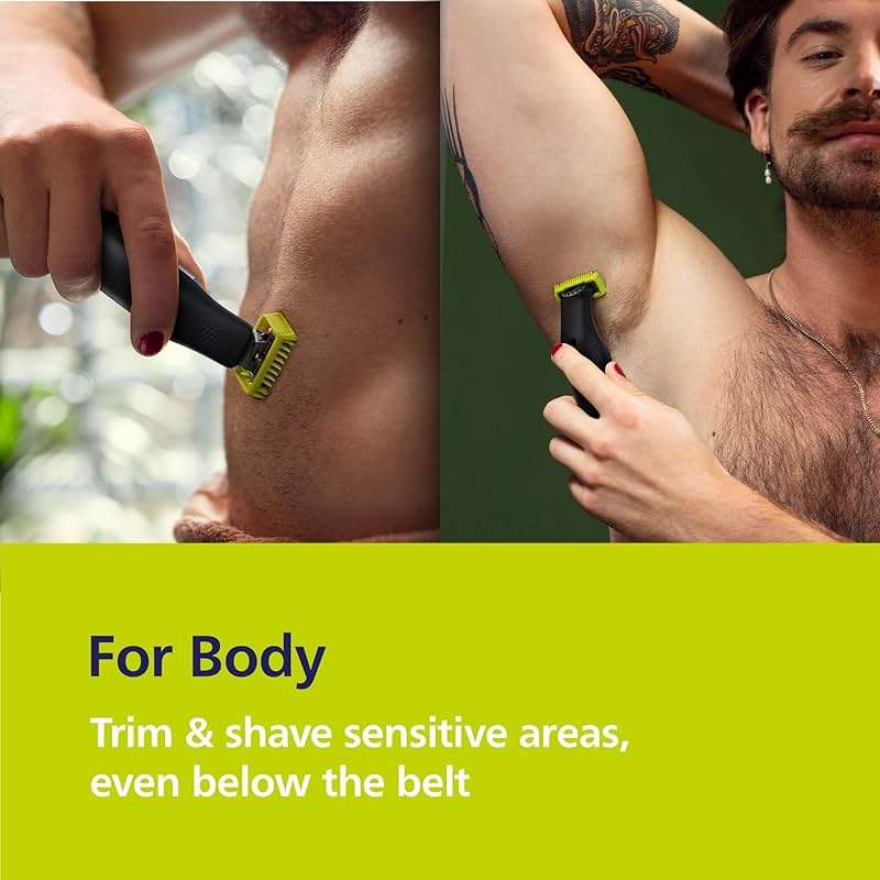 Philips Norelco OneBlade Pro 360 Face + Body Electric Shaver, Beard Trimmer and Groomer, with 360 Blade Technology, 14-Length Precision Comb, Body Kit, Soft Pouch, Model QP6542/70 - Image 5