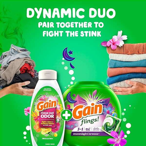Gain Flings Laundry Detergent Pacs, 102 Count, Moonlight Breeze Scent, with Odor Defense, concentrated laundry soap pacs - Image 12