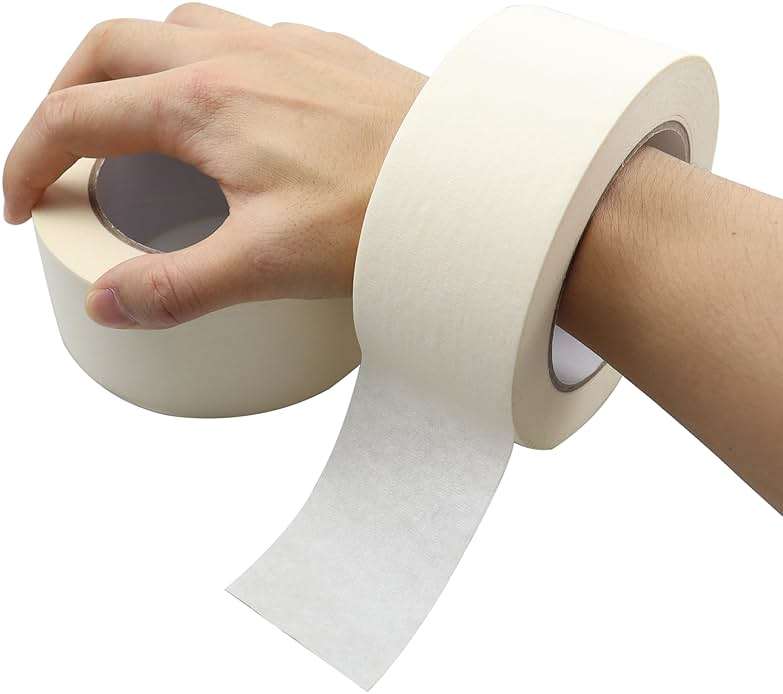 RILOMBAO Masking Tape 2 Inch x 55 Yards, 2 Rolls, Beige White Painter's Tape—Multi-Purpose Masking Tape for Painting, Crafts, DIY Projects, Labeling, Arts, Home, Office, School Stationery Supplies - Image 4