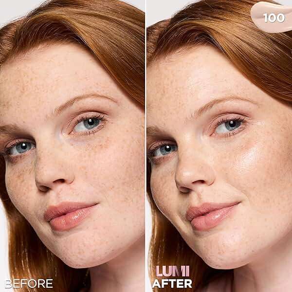 L'Oreal Paris Lumi Le Glow Tint Fluide Teinte, Lightweight Fluid Tint That Glow Like An Illuminator & Cover Like A Foundation, Cool/Froid 100, 0.84 Fl Oz - Image 2
