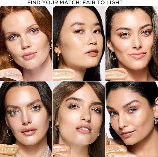 L'Oreal Paris Lumi Le Glow Tint Fluide Teinte, Lightweight Fluid Tint That Glow Like An Illuminator & Cover Like A Foundation, Cool/Froid 100, 0.84 Fl Oz - Image 5