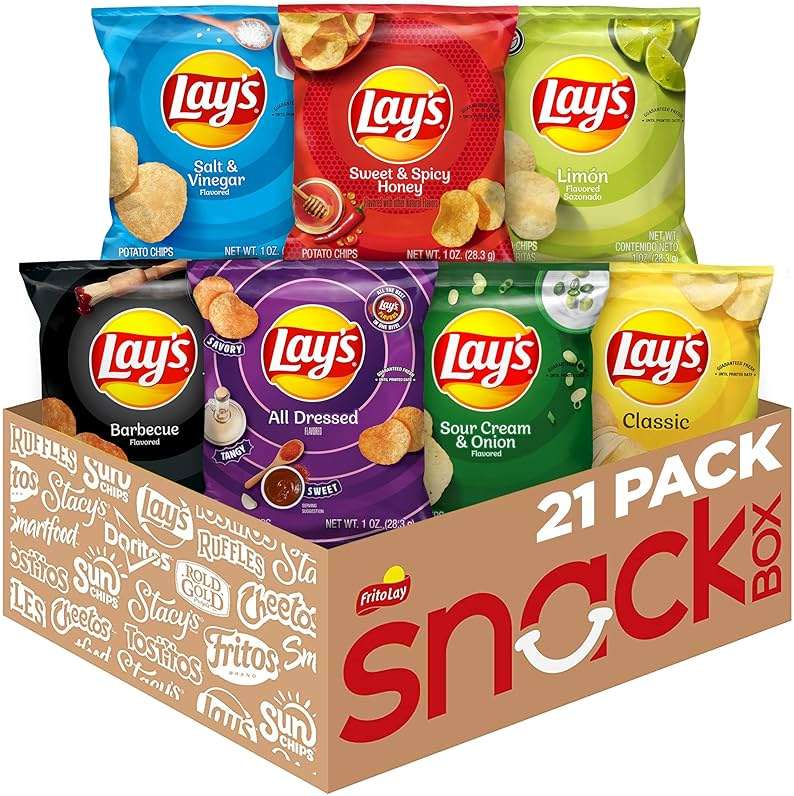 Lay's Potato Chips Variety Pack, 1 oz Bags, (21 Pack) (Packaging and Formula May Vary) - Image 1