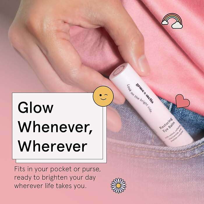 grace & stella Under Eye Brightener Balm Stick - Travel Size Toiletries - Retinol & Caffeine Eye Cream for Dark Circles, Puffiness, Wrinkles - Restore and Hydrate - Vegan Skincare (0.13oz / 3.5g) - Image 5