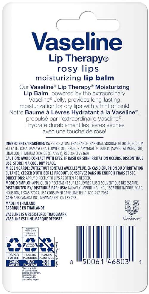 Vaseline Lip Therapy Rosy Lips Moisturizing Lip Balm - Twin Pack (2-Pack) - Image 4