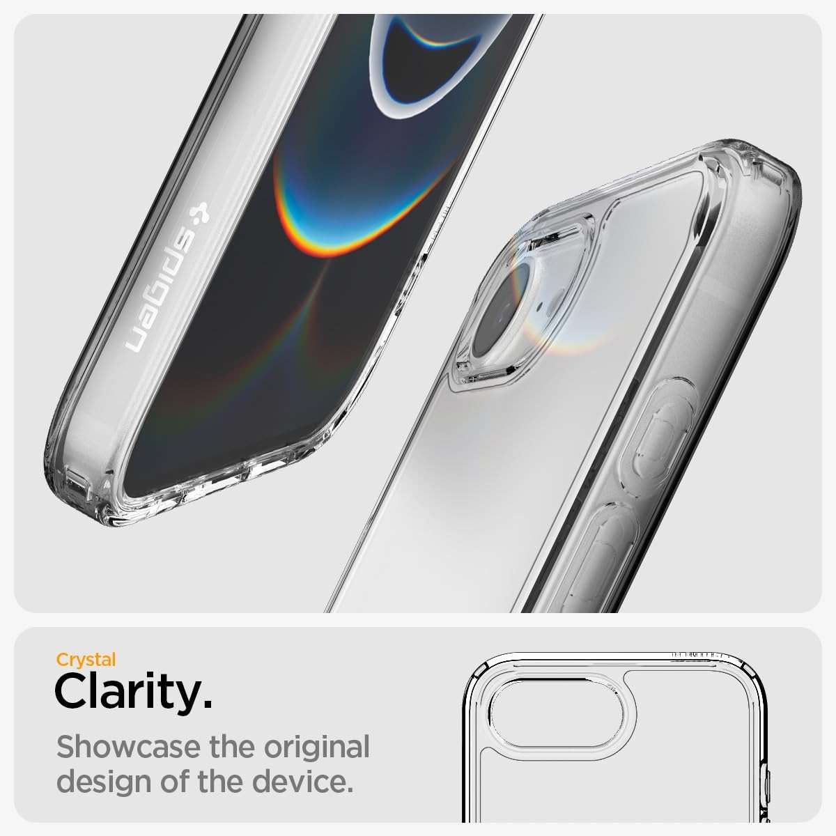 Spigen for iPhone 17e / 16e Case, Ultra Hybrid [No Magnet Ring][Anti-Yellowing] - Crystal Clear - Image 4