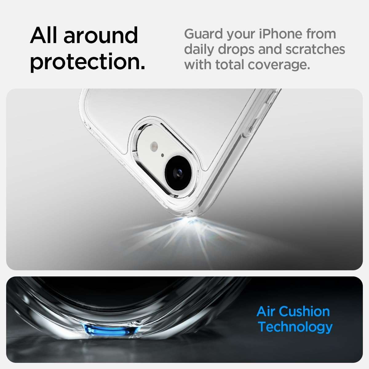 Spigen for iPhone 17e / 16e Case, Ultra Hybrid [No Magnet Ring][Anti-Yellowing] - Crystal Clear - Image 6