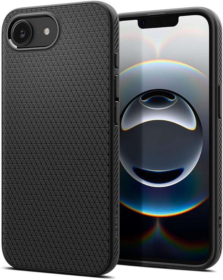 Spigen for iPhone 17e / 16e Case, Liquid Air [Military-Grade Protection] - Matte Black | Military-Grade Protection - Image 1