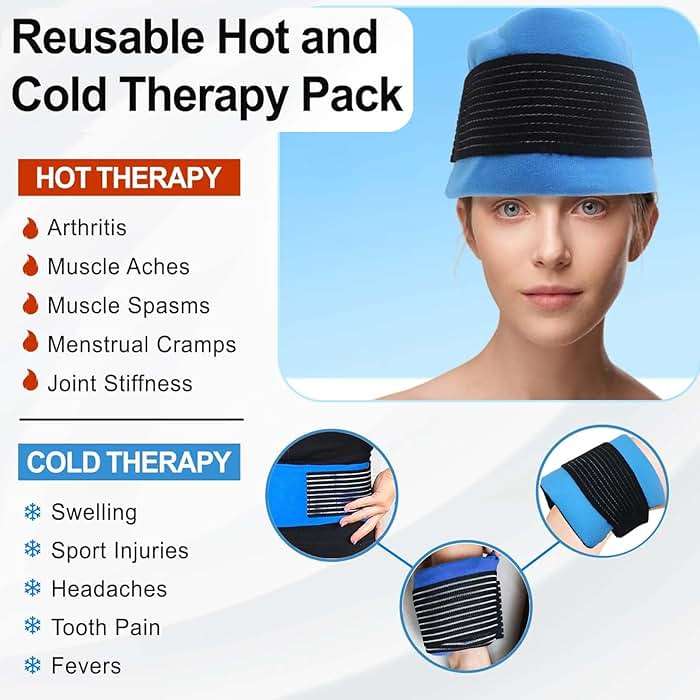 Reusable Hot Cold Gel Packs 3 Piece Set, Adjustable Flexible Gel Wraps, Soft Compress Pads for Knees, Back, Shoulders, Arms and Legs - Image 3