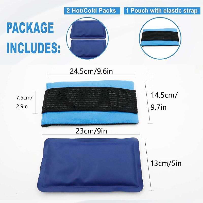 Reusable Hot Cold Gel Packs 3 Piece Set, Adjustable Flexible Gel Wraps, Soft Compress Pads for Knees, Back, Shoulders, Arms and Legs - Image 4