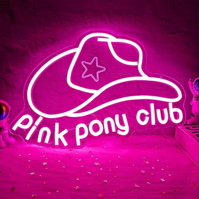 Vveikea Pink Pony Neon Sign Western Cowgirl Neon Lights for Wall Decor Dimmable Neon Lights Midwest Princess Led Signs For Bedroom Wall Girl Cave Club Bar Pub Gift - Image 2