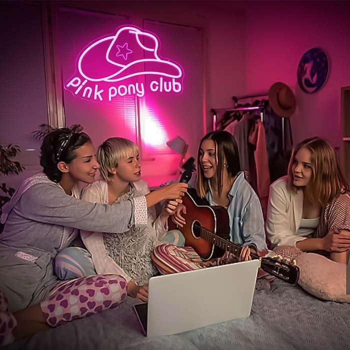 Vveikea Pink Pony Neon Sign Western Cowgirl Neon Lights for Wall Decor Dimmable Neon Lights Midwest Princess Led Signs For Bedroom Wall Girl Cave Club Bar Pub Gift - Image 6