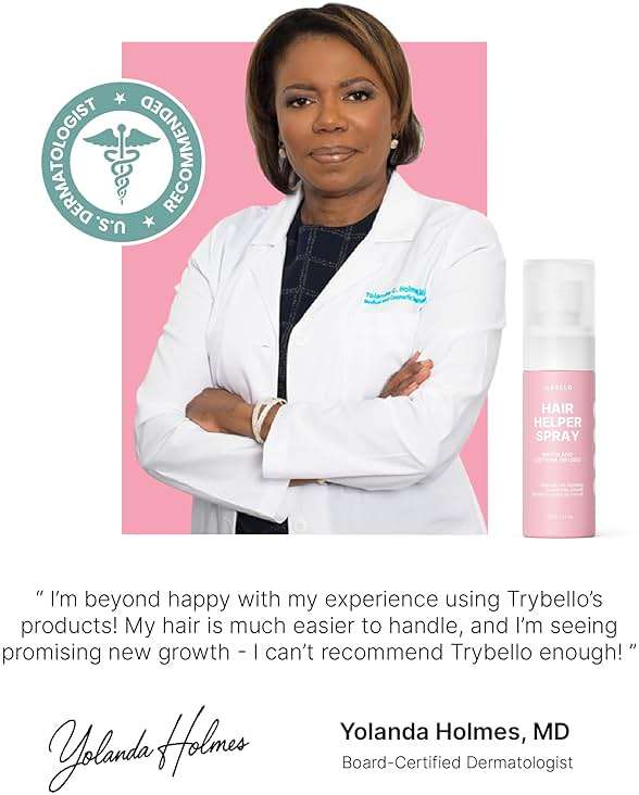 Trybello Hair Helper Spray | DHT Blocker Hair Growth Serum with Biotin, Castor Oil & Caffeine | Topical for Thicker, Fuller Strands | Anti Thinning, Vegan, Cruelty-Free Formula - Image 2