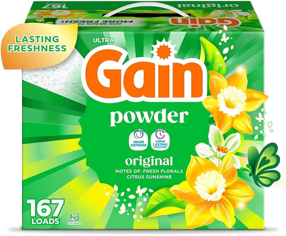 Gain Powder Laundry Detergent, Original Scent, 167 Loads, 154 OZ - Image 1