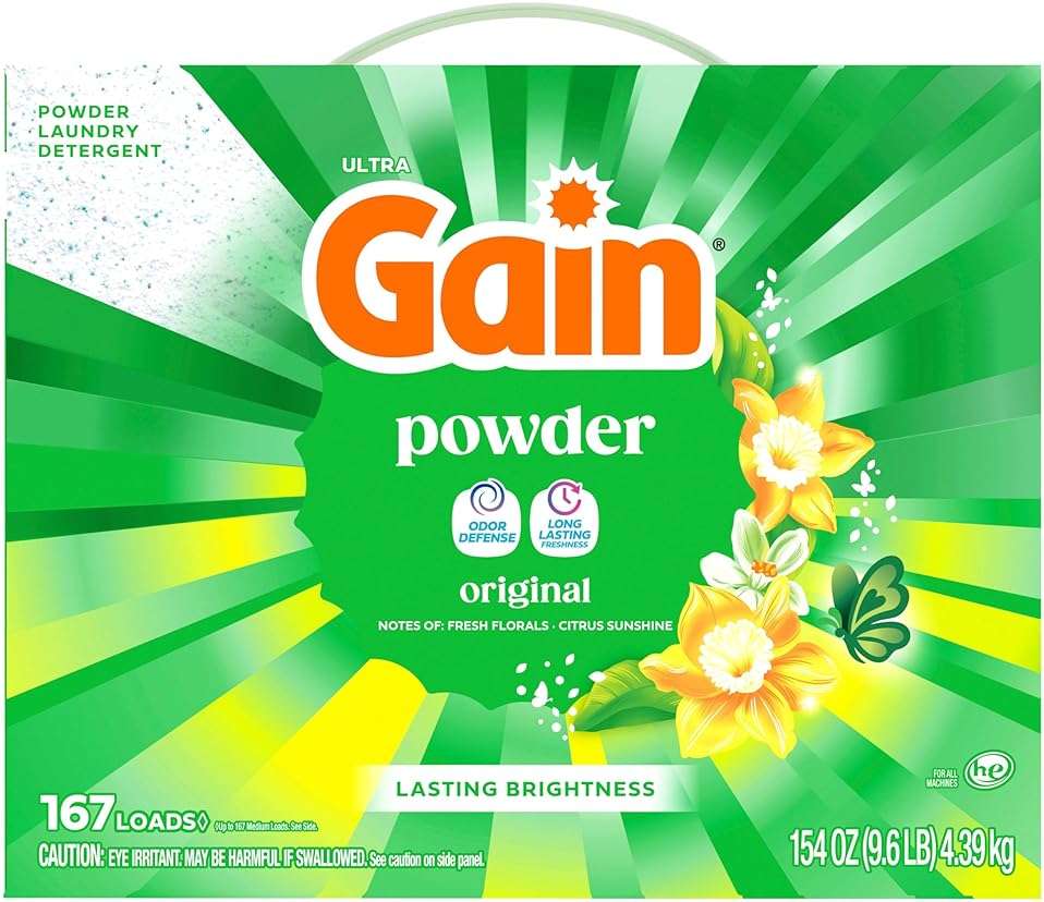 Gain Powder Laundry Detergent, Original Scent, 167 Loads, 154 OZ - Image 8