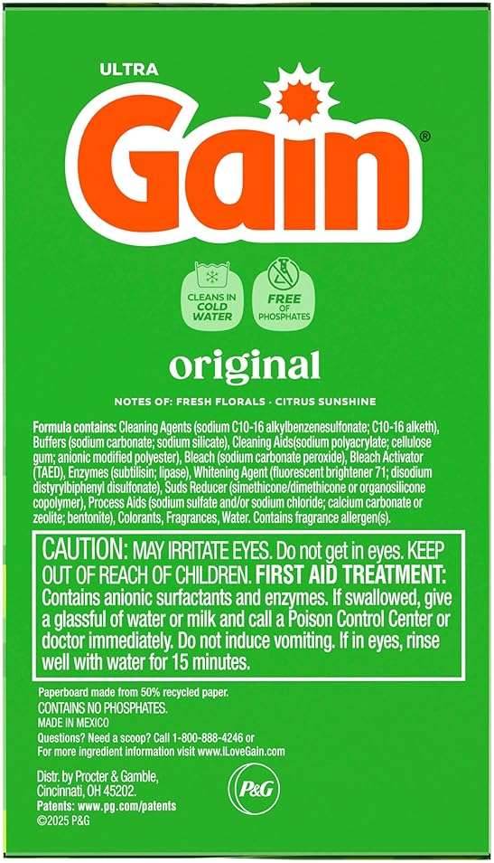 Gain Powder Laundry Detergent, Original Scent, 167 Loads, 154 OZ - Image 10