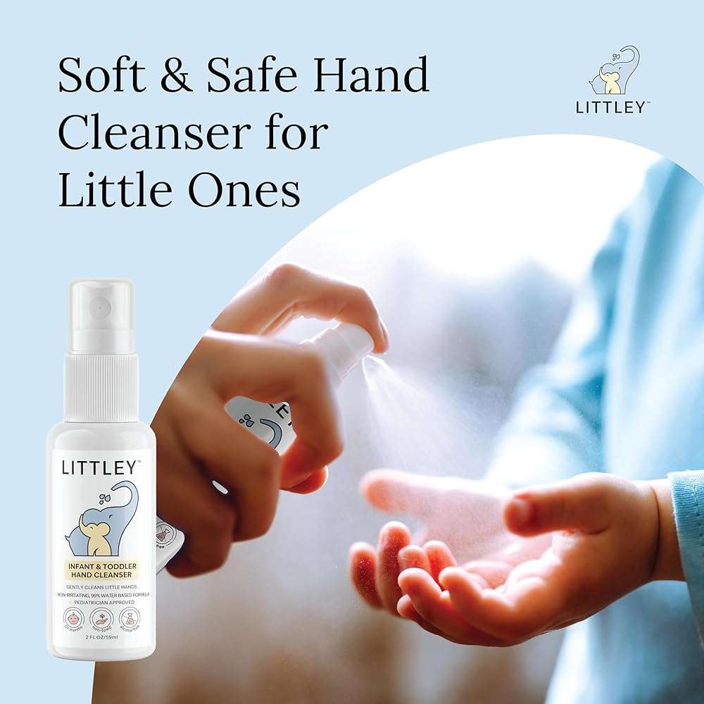 Littley Infant & Toddler Hand Cleanser | Alcohol-Free HOCl Spray for Delicate Skin | Fragrance-Free Formula | Gentle & Convenient Hand Mist | Portable Travel Size | 2 oz - Image 2