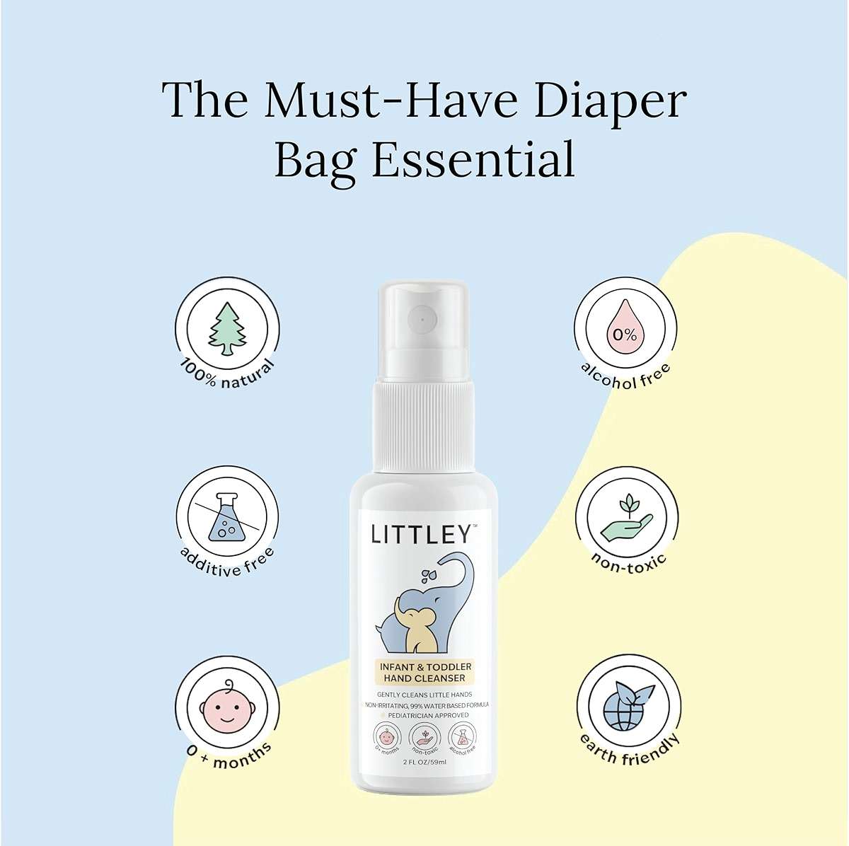 Littley Infant & Toddler Hand Cleanser | Alcohol-Free HOCl Spray for Delicate Skin | Fragrance-Free Formula | Gentle & Convenient Hand Mist | Portable Travel Size | 2 oz - Image 5