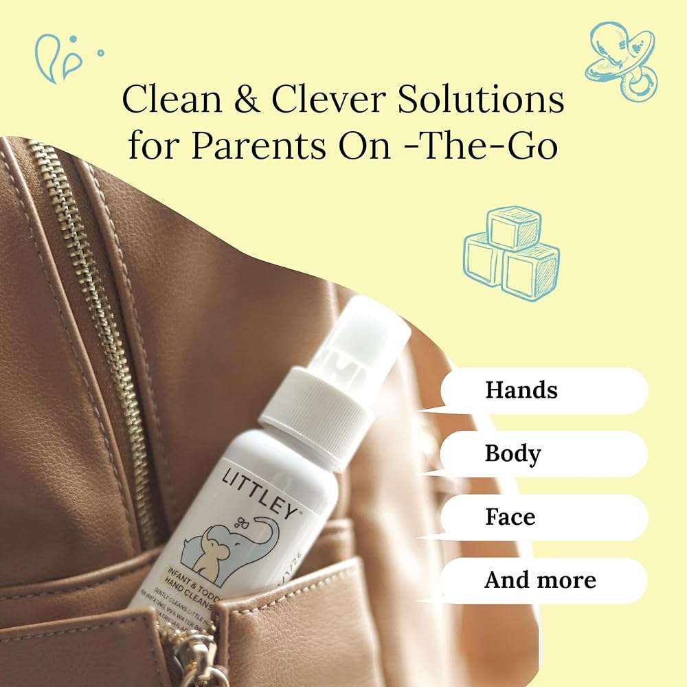 Littley Infant & Toddler Hand Cleanser | Alcohol-Free HOCl Spray for Delicate Skin | Fragrance-Free Formula | Gentle & Convenient Hand Mist | Portable Travel Size | 2 oz - Image 6
