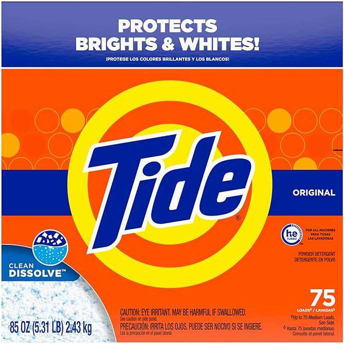 Tide Powder Laundry Detergent, Original Scent, 75 Loads, 85 oz - Image 8