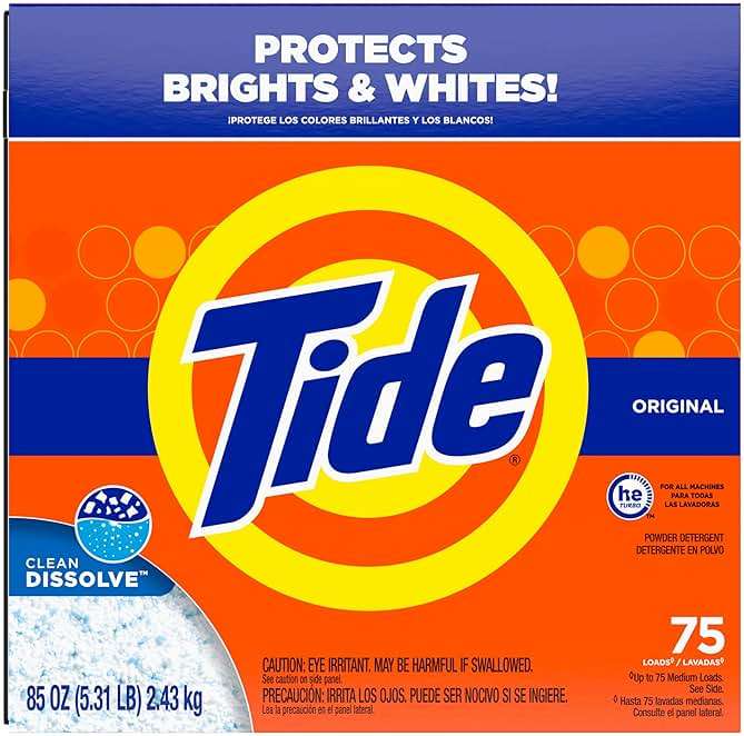 Tide Powder Laundry Detergent, Original Scent, 75 Loads, 85 oz - Image 9