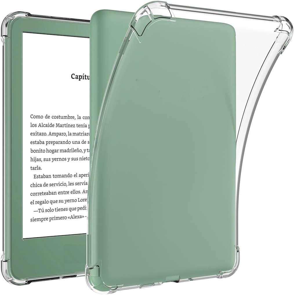 Clear Case for 6.0 inch Kindle Basic 11th Generation 2024 & 2022 Release 6" Tablet (NOT for Paperwhite/Oasis), Transparent Soft TPU Cover, Shockproof Silicone Slim Anti-Scratch Shell (Clear) - Image 1