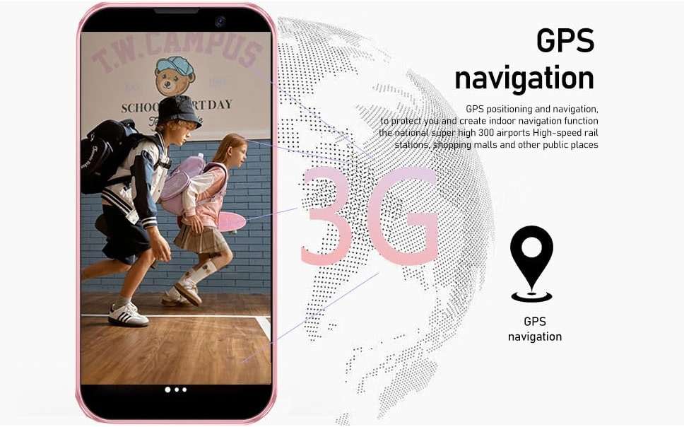 IBOZOU Mini Smartphone 3G Unlocked 3.0 Inch Dual Sim Face ID Best Gift for Kids World's Smallest Phone Premium Child Small Student Pocket Cellphone, 2+16GB (Pink) - Image 8