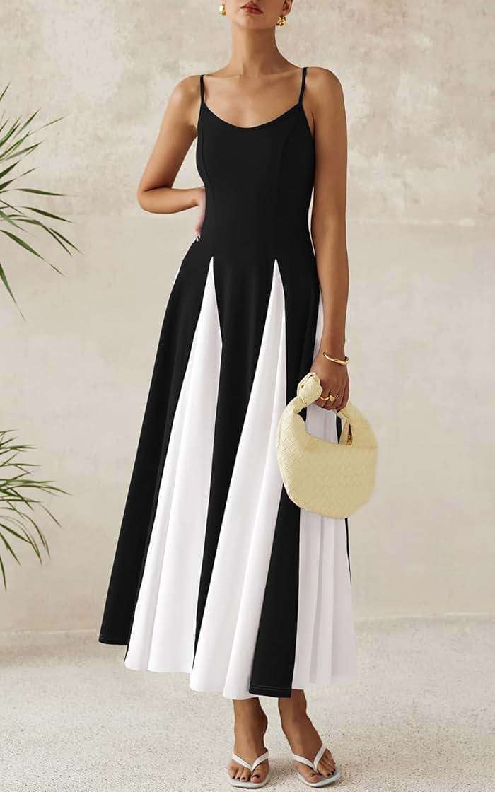 PRETTYGARDEN Spaghetti Strap Backless Summer Dresses for Women 2026 Flowy Maxi Dresses Sleeveless Wedding Guest Dress - Image 3