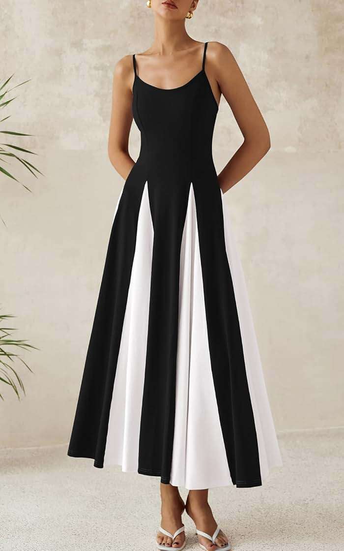 PRETTYGARDEN Spaghetti Strap Backless Summer Dresses for Women 2026 Flowy Maxi Dresses Sleeveless Wedding Guest Dress - Image 4