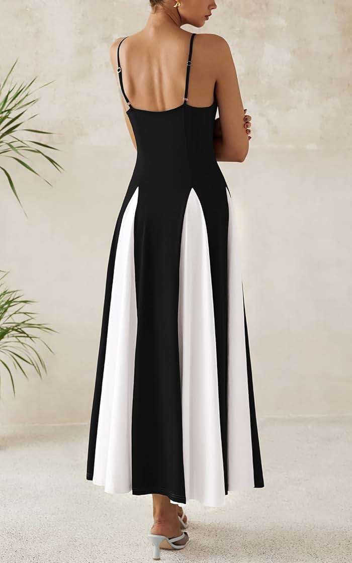 PRETTYGARDEN Spaghetti Strap Backless Summer Dresses for Women 2026 Flowy Maxi Dresses Sleeveless Wedding Guest Dress - Image 6