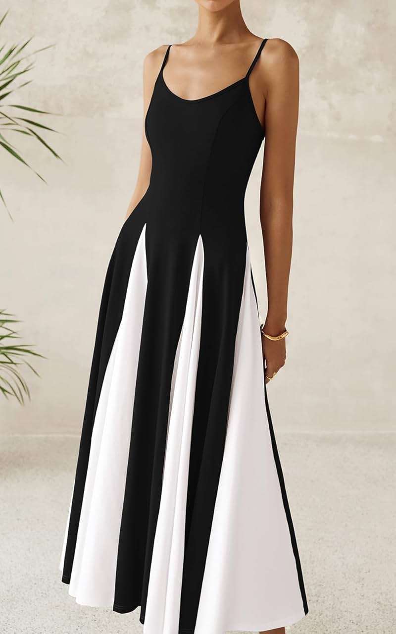PRETTYGARDEN Spaghetti Strap Backless Summer Dresses for Women 2026 Flowy Maxi Dresses Sleeveless Wedding Guest Dress - Image 7