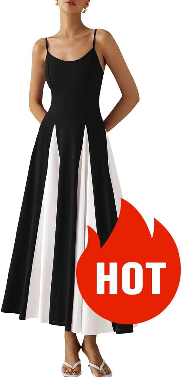 PRETTYGARDEN Spaghetti Strap Backless Summer Dresses for Women 2026 Flowy Maxi Dresses Sleeveless Wedding Guest Dress - Image 9