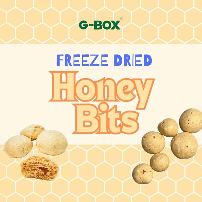 G-BOX Freeze Dried Bit O Honey, 4 OZ, Crunchy Honey & Almond Candy, TikTok Trend Items Featuring Old School Candy Vibes- Perfect for Fans of Freeze Dried Candies, Air-tight Sealed in a Deli Container - Image 2