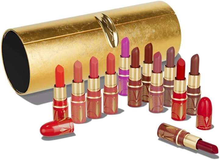 MAC Cosmetics Limited Edition Golden Girls Miniature Lustreglass Lipstick Vault x 12 - Vault and 12 Mini Lipsticks - Travel Size - Image 2