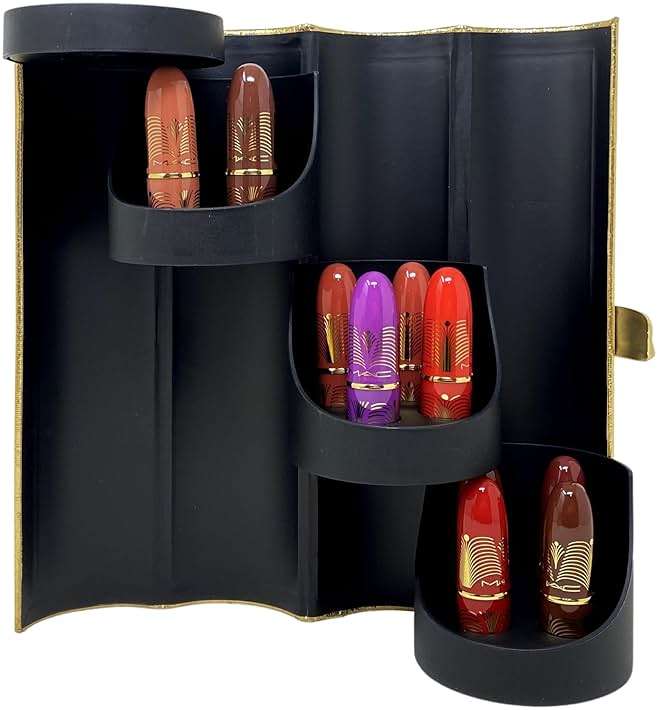 MAC Cosmetics Limited Edition Golden Girls Miniature Lustreglass Lipstick Vault x 12 - Vault and 12 Mini Lipsticks - Travel Size - Image 3