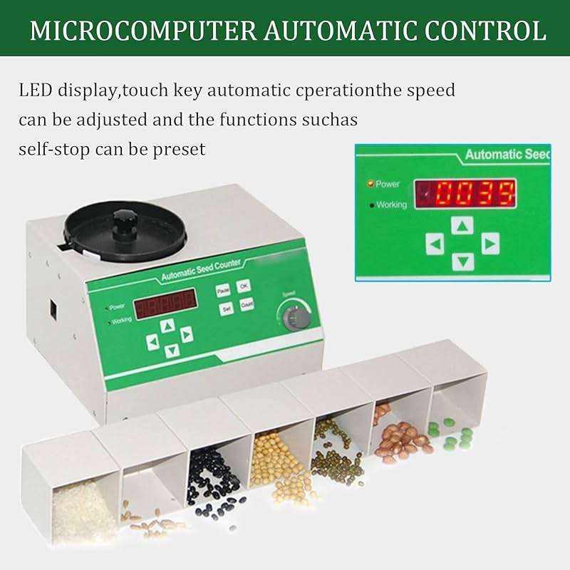 Microcomputer Particle Counting Machine,Automatic Seed Counter,Seeds Counting Machine,Adjustable Speed with LED Display,for Large, Medium and Small Seeds - Image 2