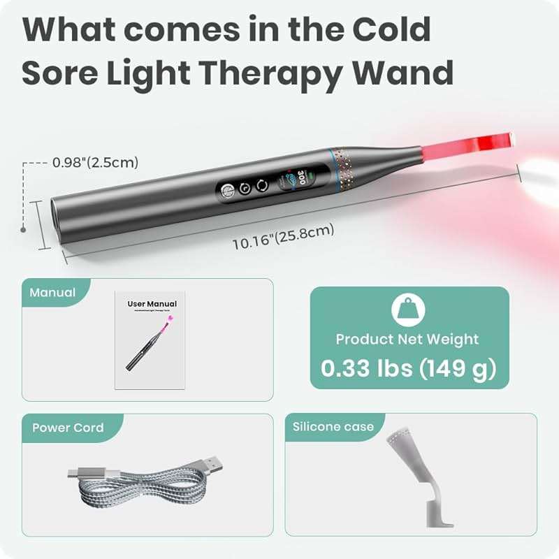 Red Light Therapy for Face, Cold Sore Device Red Light Therapy Wand, FSA-HSA Rechargeable Elite Grade Infrared Light Therapy, Red Light Therapy Cold Sore Device, Ideal for Lips, Skin, Face. - Image 8