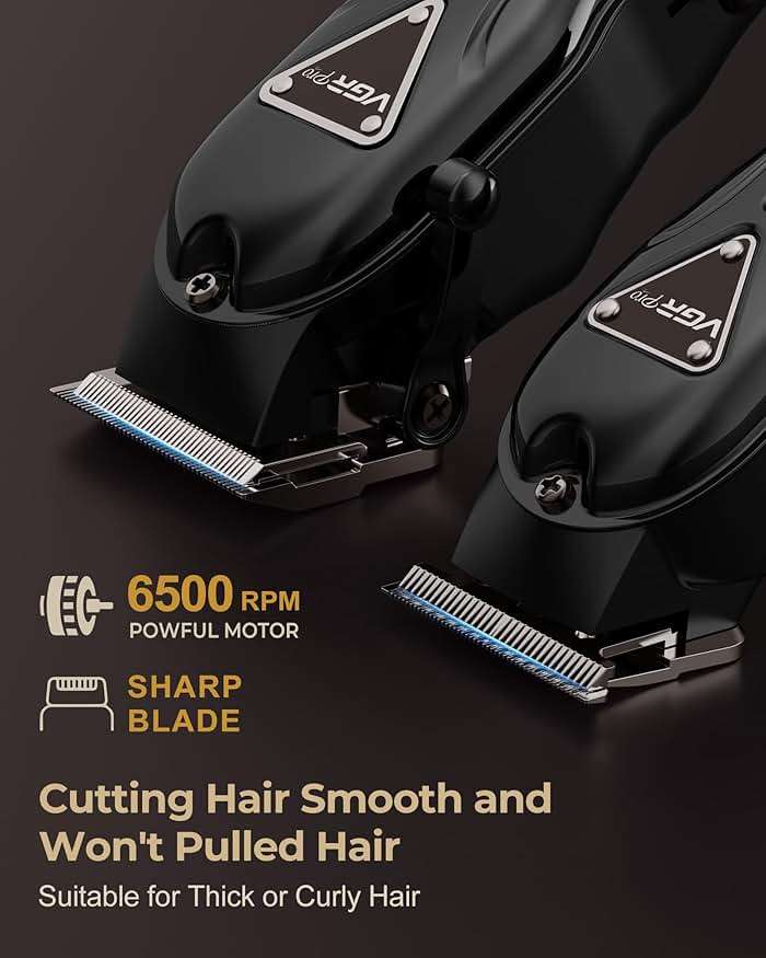 VGRPRO Electric Hair Clippers for Men, Cordless Clipper and Trimmer Set, Clippers for Hair Cutting Kit with Long Battery Life, Hair Grooming Trimmer for Family Kids and Self-Haircut Use - Image 3