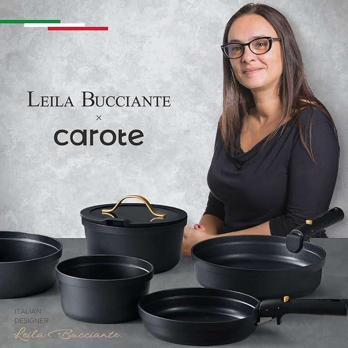 CAROTE 20pcs Pots and Pans Set Non Stick, Nonstick Cookware Set, Dishwasher/Oven/Fridge Safe Pots and Pans, Removable Handle RV Oven Safe Cookware, Induction Kitchen Set, Black - Image 9