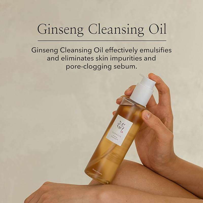 Beauty of Joseon Ginseng Cleansing Oil (210ml, 7.1 fl.oz) & Green Plum Refreshing Cleanser (100ml, 3.38 fl.oz.) & Ginseng Essence Water (150ml, 5.07 fl.oz.), Korean Skincare - Image 2