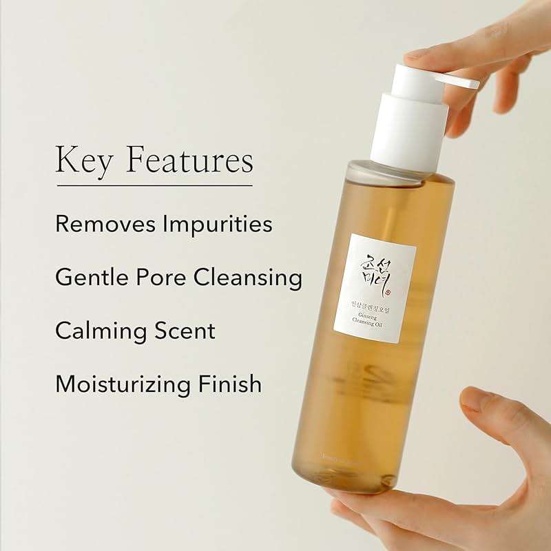Beauty of Joseon Ginseng Cleansing Oil (210ml, 7.1 fl.oz) & Green Plum Refreshing Cleanser (100ml, 3.38 fl.oz.) & Ginseng Essence Water (150ml, 5.07 fl.oz.), Korean Skincare - Image 3
