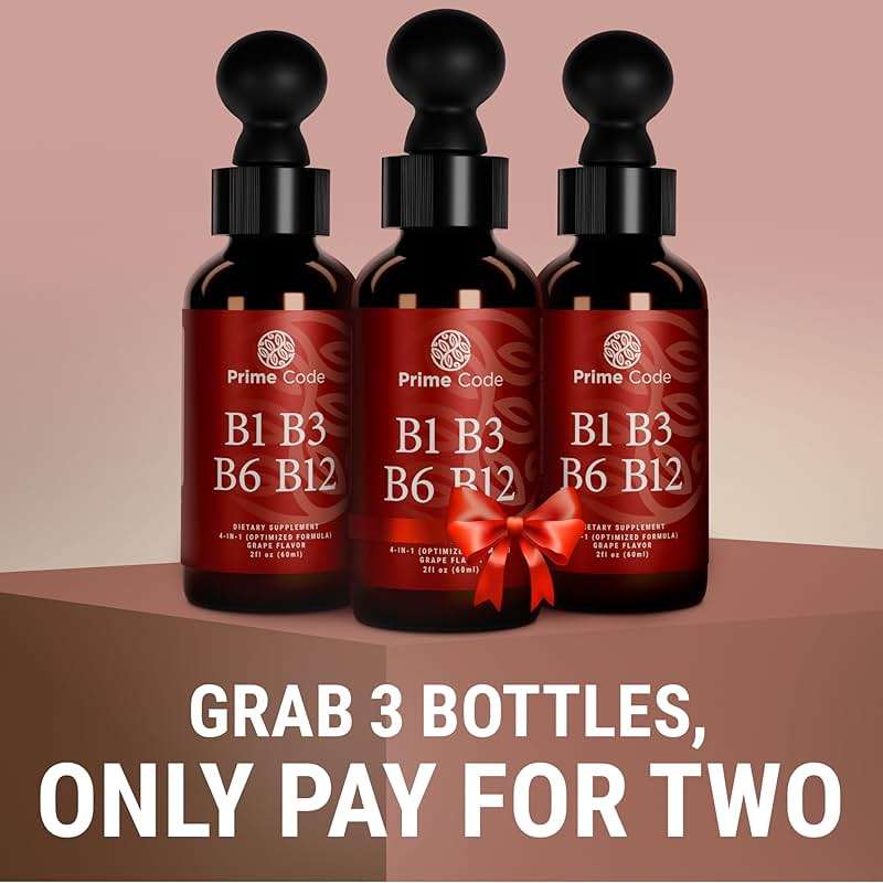 Prime Code Liquid Vitamin B1 Drops with Vitamin B3 B6 & B12 | B Complex Liquid Supplement | Thiamine Supplement for Adults | High Absorption | Immune Support | Non-GMO | Gluten-Free - Image 3