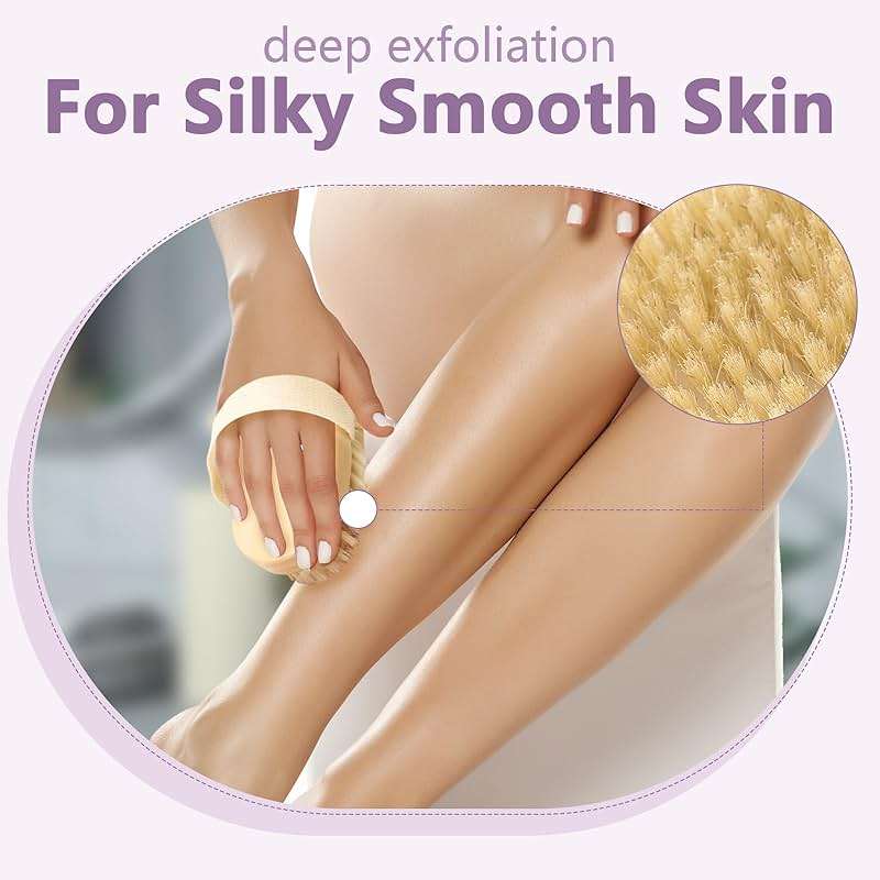 4 Pcs Dry Brushing Body Brush Exfoliating Body Brush Dry Brushing Body Brush for Lymphatic Drainage Back Circulation Improvement Dead Skin Remove Beauty Exfoliator - Image 3