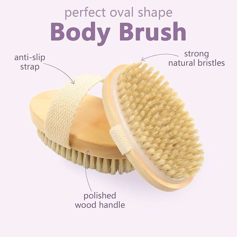 4 Pcs Dry Brushing Body Brush Exfoliating Body Brush Dry Brushing Body Brush for Lymphatic Drainage Back Circulation Improvement Dead Skin Remove Beauty Exfoliator - Image 4