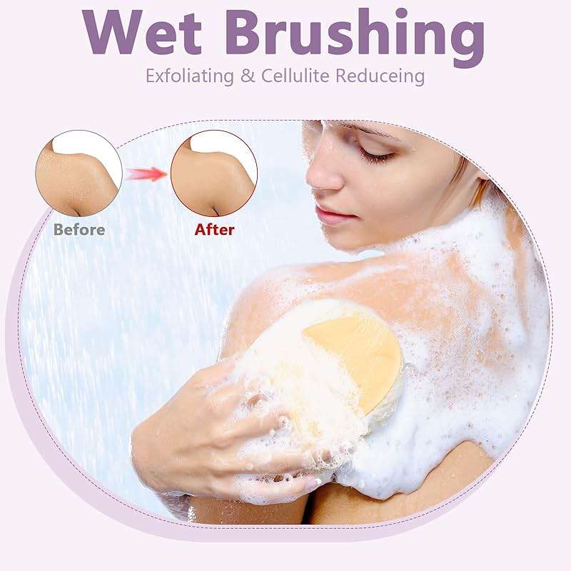 4 Pcs Dry Brushing Body Brush Exfoliating Body Brush Dry Brushing Body Brush for Lymphatic Drainage Back Circulation Improvement Dead Skin Remove Beauty Exfoliator - Image 5