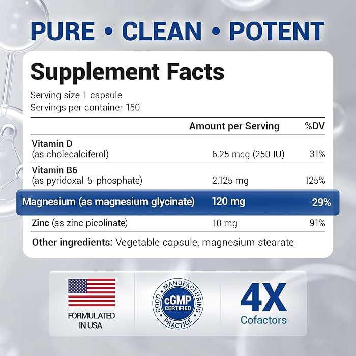 Dr. Berg Magnesium Glycinate 150ct – 4-in-1 Chelated for Muscle, Nerve, Sleep & Stress Support*– w/ D3, B6 & Zinc – 4X Lab-Tested – No Fillers – Formulated in USA, GMP-Certified - Image 4