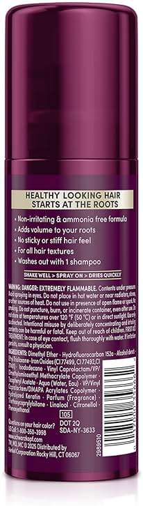 Schwarzkopf Keratin Root Temporary Hair Color Spray, Light Brown, Instant Gray Coverage, Thicker, Fuller-Looking Roots, Easy-to-Use, No Ammonia, Low Mess Application, Scalp Friendly - Image 6