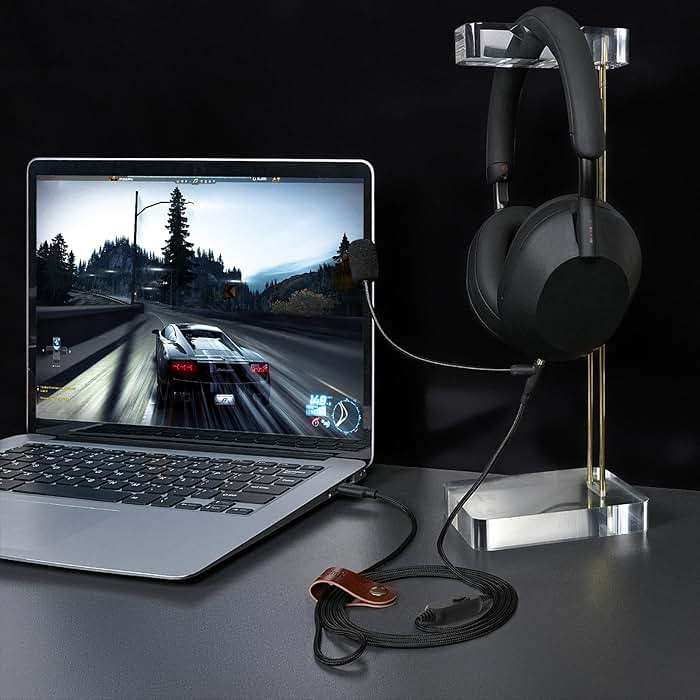 GEEKRIA USB-C Boom Mic Cable Compatible with Soundcore Space One, Sony WH-1000XM6, ULT WEAR, Replacement Cord with Boom Microphone and Volume/Mute Control for Gaming & Meeting (5.6ft) - Image 6