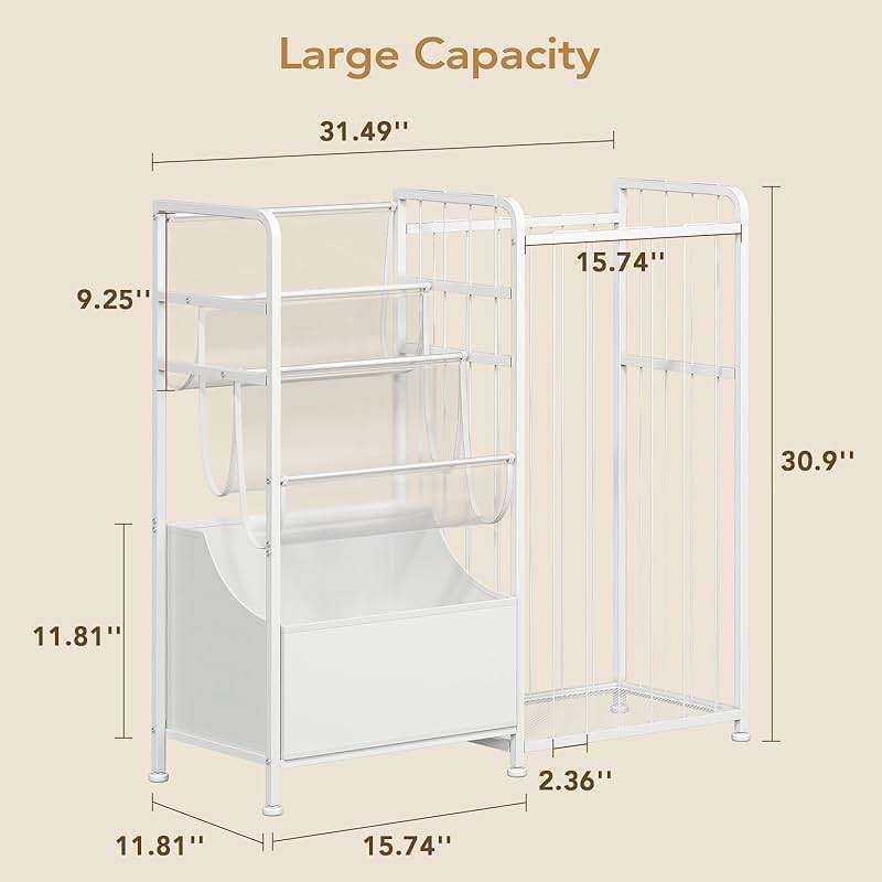 BBLIKE Kids Bookshelf and Stuffed Animal Storage - Multi-Function Nursery Book Shelves with Leather Toy Box and PVC Book Display, Toy Organizer for Playroom, Bedroom, Nursery, White - Image 3